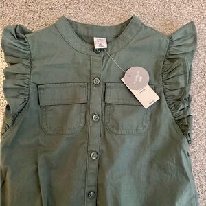 Baby Gap Green Ruffle Sleeve Matching Set